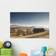 A Barn On A Hilly Landscape In The Fog Wall Mural