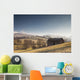 A Barn On A Hilly Landscape In The Fog Wall Mural