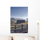 A Barn On A Hilly Landscape In The Fog Wall Mural
