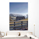 A Barn On A Hilly Landscape In The Fog Wall Mural