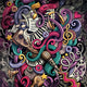 Doodles Music Illustration Creative Wall Decal
