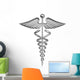 Caduceus Medical Symbol Chrome Wall Decal