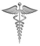 Caduceus Medical Symbol Chrome Wall Decal
