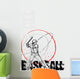 baseball circle poster background Wall Decal