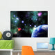 Colorful Solar System with Gleaming Stars Wall Mural