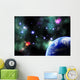 Colorful Solar System with Gleaming Stars Wall Mural