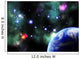 Colorful Solar System with Gleaming Stars Wall Mural