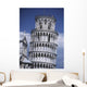 People On Top Of Leaning Tower Of Pisa Wall Mural