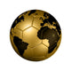 Gold Soccer Football Ball World Globe Wall Decal