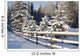 Snow-Covered Evergreens And Rustic Fence Wall Mural