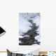Open Running Creek With Snow Covered Banks And Frost On The Trees Wall Mural
