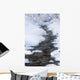 Open Running Creek With Snow Covered Banks And Frost On The Trees Wall Mural