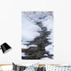 Open Running Creek With Snow Covered Banks And Frost On The Trees Wall Mural
