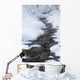 Open Running Creek With Snow Covered Banks And Frost On The Trees Wall Mural