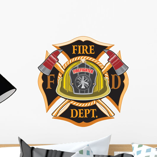 Fire Department Cross Wall Decal