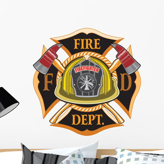 Fire Department Cross Wall Decal