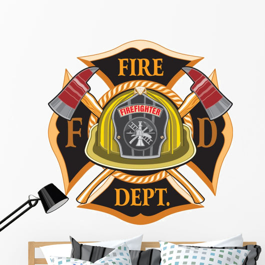 Fire Department Cross Wall Decal