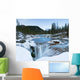 Partially Frozen Waterfall In The Canadian Rockies Wall Mural