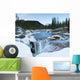 Partially Frozen Waterfall In The Canadian Rockies Wall Mural