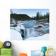 Partially Frozen Waterfall In The Canadian Rockies Wall Mural