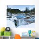 Partially Frozen Waterfall In The Canadian Rockies Wall Mural