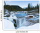 Partially Frozen Waterfall In The Canadian Rockies Wall Mural