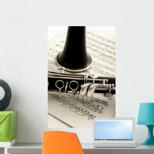 Clarinet and Sheet Music Wall Decal