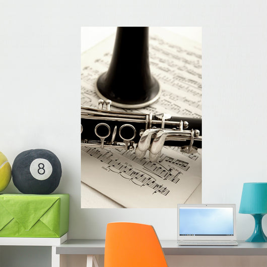 Clarinet and Sheet Music Wall Decal