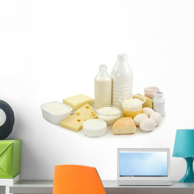 Dairy Products and Eggs Wall Decal shown on a wall
