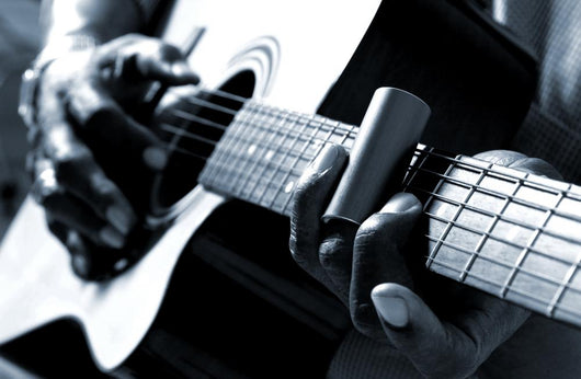 African American man playing guitar Wall Mural