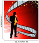 Saxophone player on film reel background Wall Mural