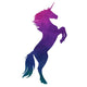 Purple Sunset Watercolor Unicorn Wall Decal