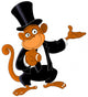 Pointing monkey Wall Decal