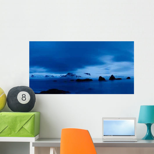 Twilight Scenery Antarctica Midnight Wall Decal