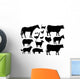 Various Farm Animals Silhouettes Wall Decal Sticker Set