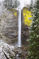 Snow Adds Beauty To Latourell Falls Wall Mural