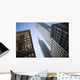 Tilt shift lens image - looking up at Sykscrapers in Manhattan Wall Mural
