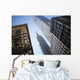 Tilt shift lens image - looking up at Sykscrapers in Manhattan Wall Mural