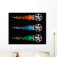 flaming tires Wall Mural