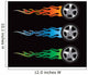 flaming tires Wall Mural