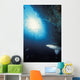 Grey nurse shark turning away from reef wall Wall Mural