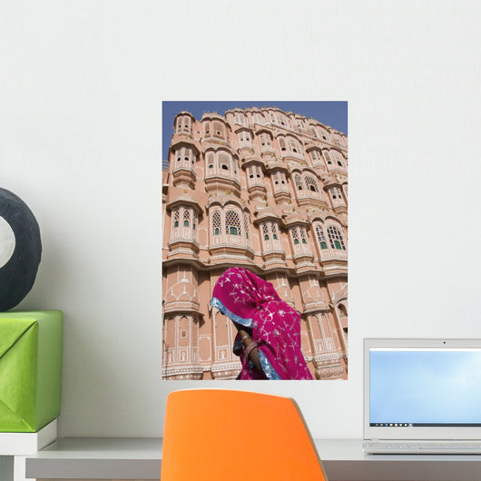 At Hawa Mahal City Palace, Jaipur's most distinctive landmark Wall Mural
