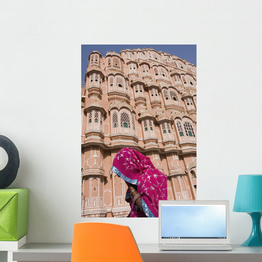 At Hawa Mahal City Palace, Jaipur's most distinctive landmark Wall Mural