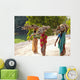 Group of women carrying firewood near Bijaipur2 Rajasthan India Wall Mural
