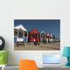 Traditional beach huts on the seafront at Southwold, Suffolk, UK Wall Mural