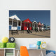 Traditional beach huts on the seafront at Southwold, Suffolk, UK Wall Mural
