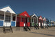 Traditional beach huts on the seafront at Southwold, Suffolk, UK Wall Mural