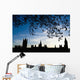 Houses Of Parliament Silhouette, London, Uk Wall Mural