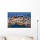 Greece, Crete, View of Lake Vouismeni and town at dusk Wall Mural