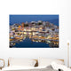 Greece, Crete, View of Lake Vouismeni and town at dusk Wall Mural